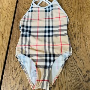 Burberry Kids Vintage Check Swimsuit (6months)